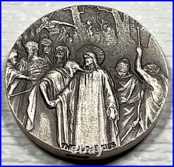 2020 Biblical Series The Judas Kiss $2 Niue 2 oz Silver Coin #799/1499 Box&COA