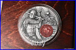 2020 Cameroon TEMPLAR's TREASURE 2oz antiqued silver