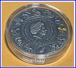 2020 Erymanthian Boar 2 oz Silver Coin Antiqued Gilded Twelve Labors of Hercules 2020 Erymanthian Boar 2 oz Silver Coin Antiqued Gilded Twelve Labors of Hercules