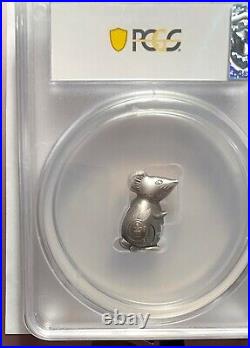 2020 Mongolia 1000 To g Witty Mouse 1 oz Antique Silver Coin PCGS MS70 FDI