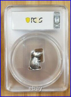 2020 Mongolia 1000 Togrog Witty Mouse 1 oz Antique Silver Coin PCGS MS70 FDI