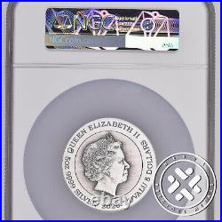 2020 NGC MS69 Antiqued First Releases Tuvalu 5 oz Silver Signs The Zodiac Coin