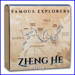 2020 Niue 2 oz Antique Silver Famous Explorers Zheng He SKU#230357