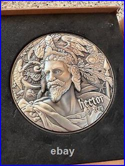 2020 Niue $5 Hector of Troy Silver 2oz + 11.5oz Copper Antiqued High Relief