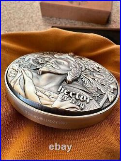 2020 Niue $5 Hector of Troy Silver 2oz + 11.5oz Copper Antiqued High Relief