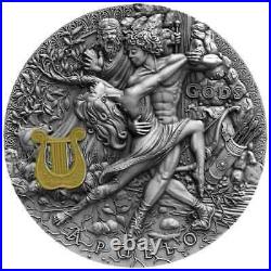 2020 Niue Apollo God Of The Sun Gods 2oz Silver High Relief Coin