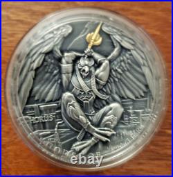 2020 Niue Horus Gods of Anger 2oz Antique silver coin