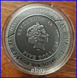 2020 Niue Horus Gods of Anger 2oz Antique silver coin