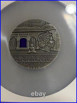 2020 Niue Imperial Art INDIA $2 2 oz Silver Antique Coin MS 70 High Relief