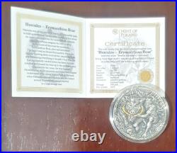 2020 Niue Twelve Labours Of Hercules ERYMANTHIAN BOAR Antiqued 2 Oz Silver Coin