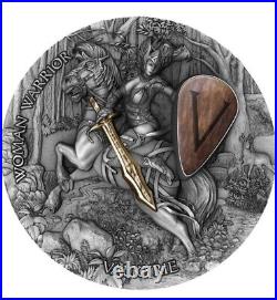 2020 Niue Woman Warrior Valkyrie 2oz Antique Finish Silver Coin