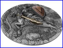 2020 Niue Woman Warrior Valkyrie 2oz Antique Finish Silver Coin