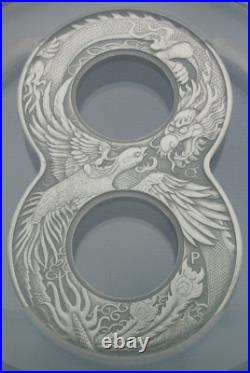 2020-P Australia $2 Dragon & Phoenix Figure 8 Coin 2oz Silver Antiqued PCGS MS70 2020-P Australia $2 Dragon & Phoenix Figure 8 Coin 2oz Silver Antiqued PCGS MS70