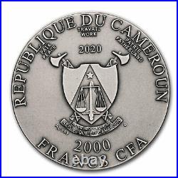 2020 Republic of Cameroon 2 oz Silver Antique Ancient Buddha SKU#226036