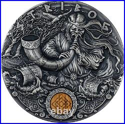 2020 Slavic Gods STRIBOG Viking antique silver. 999 2 oz Niue coin OGP