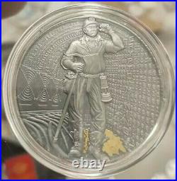 2021 1.764 Oz / 50 Gram Silver $2 Antique Crypto Mining Coin NUIE 888 Made