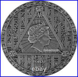 2021 2 Oz Silver $2 Niue EGYPTIAN CALENDAR Antique Finish Coin
