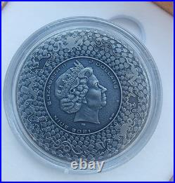 2021 2 Oz Silver $2 Niue WATATSUMI JAPANESE DRAGON