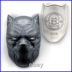 2021 2 oz Pure Silver Black Panther Mask Marvel Icon Coin with COA 2 ounces