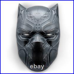 2021 2 oz Pure Silver Black Panther Mask Marvel Icon Coin with COA 2 ounces