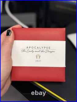 2021 3 Oz Silver Cameroon Apocalypse THE LADY N THE DRAGON Antique Finish Coin