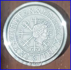 2021 $5 Niue FREYDIS EIRIKSDOTTIR Vikings Antique Finish 2 Oz Silver Coin