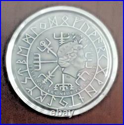 2021 $5 Niue FREYDIS EIRIKSDOTTIR Vikings Antique Finish 2 Oz Silver Coin