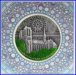 2021 $5 Niue NOTRE DAME DE PARIS 2 oz Silver Coin Antique Finish