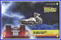 2021 Back to The Future Time Machine Shaped 2oz Antiqued Silver Coin -DM933