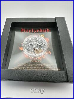 2021 Cameroon 2 oz. 999 Antique Silver Beelzebub Coin