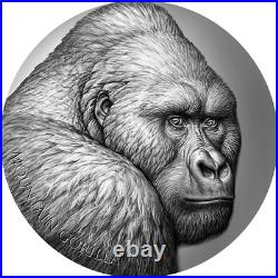2021 Cameroon Expressions of Wildlife Mountain Gorilla 2oz Silver Antiqued Coin