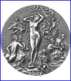 2021 Cameroon The Birth of Venus Celestial Beauty 2oz Antique finish Silver Coin