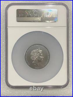2021 Cook Is Gods of the World Amaterasu 3 oz 999 Silver Coin NGC MS 70 Antiqued