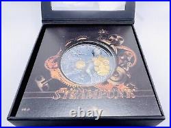 2021 Cook Islands Steampunk Jetpack 3 oz. 999 Silver Antiqued Steam Punk Coin