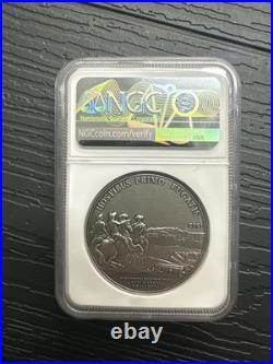 2021 France Washington Before Boston NGC MS70 Antiqued 2oz. 999 Silver Coin