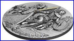 2021 Freydis Eiriksdottir Vikings 2 oz Antique finish. 999 Silver Coin 5$ Niue