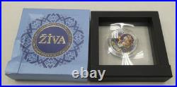 2021 Ghana Goddesses of Health ZIVA 50g 999 Silver Antique Finish in OGP