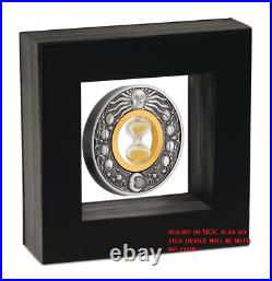 2021 Hourglass 2oz Silver Antiqued Coin NGC MS 69 FR