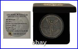 2021 Intaglio Mint Mexico 50 Pesos 100th Anniv. 2oz. 999 Antiqued Silver Medal