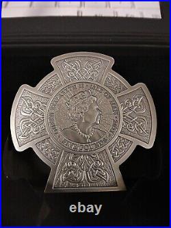 2021 Isle of Man Cernunnos Horned God 3 oz Antiqued Silver Coin Celtic LOT#412