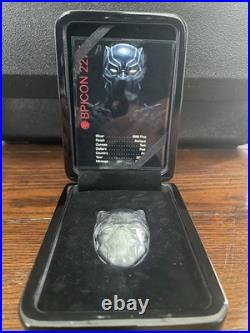 2021 Marvel $5 Fiji 2oz Silver BLACK PANTHER Icon High Relief Antiqued Coin