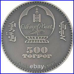 2021 Mongolian 500 Togrog, HOMINIDAE-EVOLUTION, 1oz 999 Silver Coin, withbox & COA