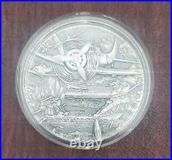 2021 Niue 2 oz Antique Silver Sea Battles The Battle of Midway