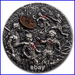 2021 Niue 2 oz Antique Silver The Witcher Blood of Elves SKU#253034