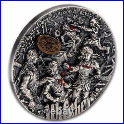 2021 Niue 2 oz Antique Silver The Witcher Blood of Elves SKU#253034
