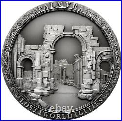 2021 Niue 2 oz Lost World Cities (Palmyra) HR antiqued silver coin