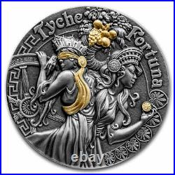 2021 Niue 2 oz Silver Antique Goddesses (Fortuna and Tyche) SKU#235284