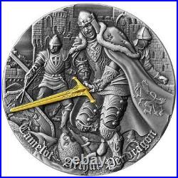 2021 Niue $5 Arthur Pendragon Camelot 2oz. 999 Silver Coin #166 of 500 Mintage