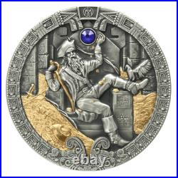 2021 Niue 5 DOLLARS SILVER COIN'THE TREASURE OF THE AZTEC' Antiqued 2 oz Silver