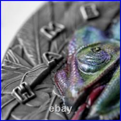2021 Niue Amazing Animals Chameleon 3oz Silver Coin with Mintage of only 421